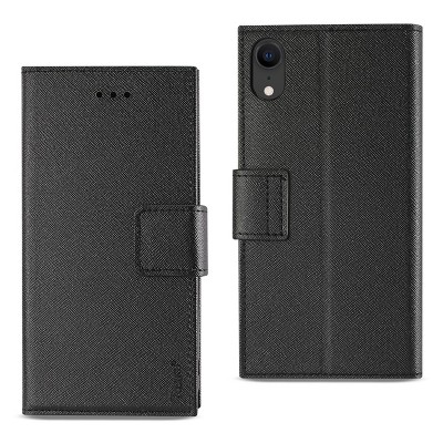 Reiko iPhone XR 3-in-1 Wallet Case in Black