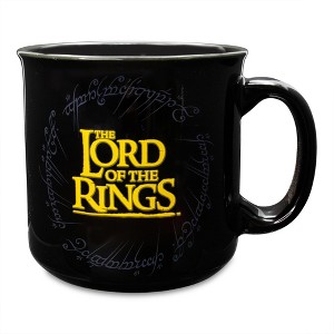 Silver Buffalo The Lord Of The Rings Gondor Black Ceramic Camper Mug | Holds 20 Ounces - 1 of 4