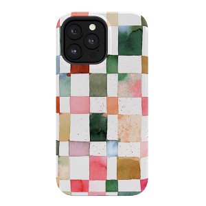 Ninola Design Watercolor checker Yuletide Tough iPhone 14 Case - Society6 - 1 of 1