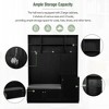 The Misty Moon Black Hall Tree Functional Hallway Shoe Cabinet with Bench and Cushion Modern Coat Rack with Hooks - 3 of 4