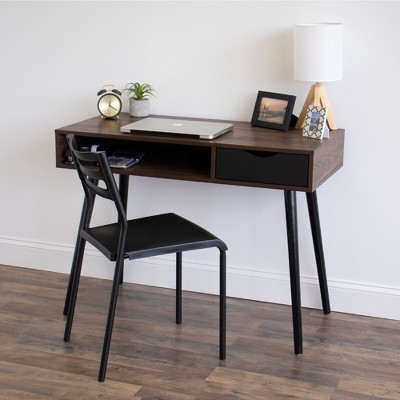 Humble Crew Black Metal Armless Desk Chair