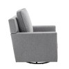 WOVENBYRD Swivel Glider Club Chair Gray: Enclosed Ball-Bearing, Polyester Upholstery, No Assembly Required - 4 of 4