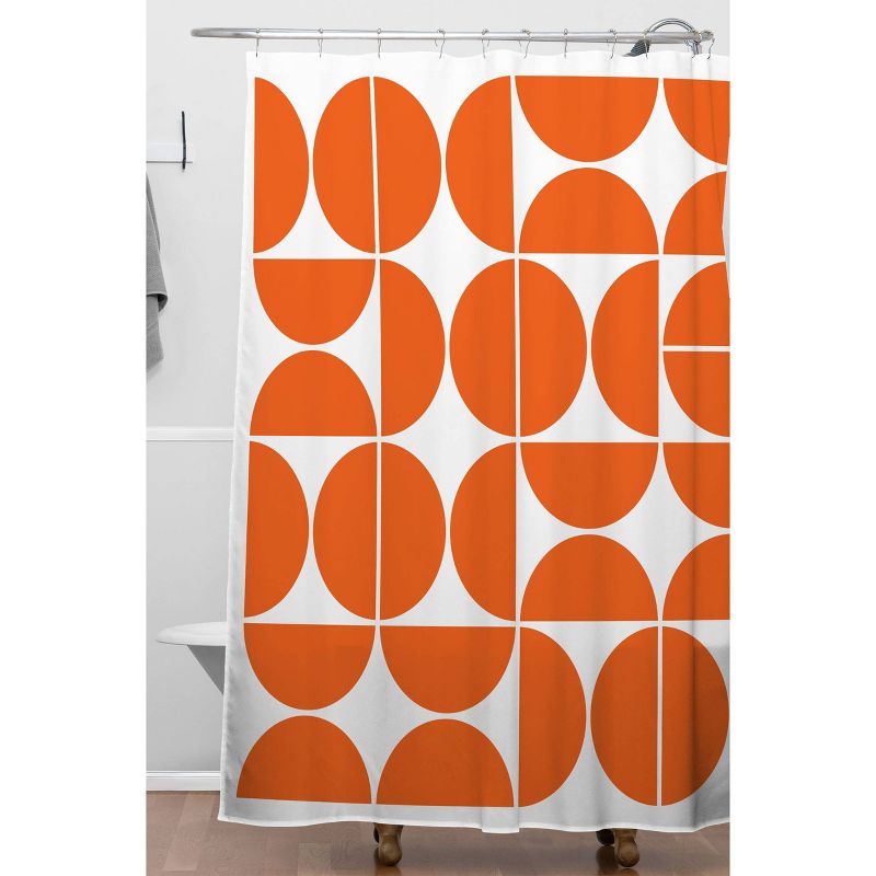 The Old Art Studio Mid Century Modern Shower Curtain Orange - Deny Designs, 3 of 7