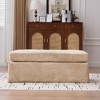 Lyngins Modern Chenille Ottoman Bench, Upholstered Entryway Bench, Versatile Foot Stool for Living Room Bedroom Entryway and Office - 2 of 4