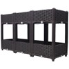 VisioGear Planter Raised Beds, Elevated Planter Garden Box with Drainage, Outdoor Standing Planter Beds Gardening Kit, Brown, 47.2"*15.7"*27.7" - 4 of 4