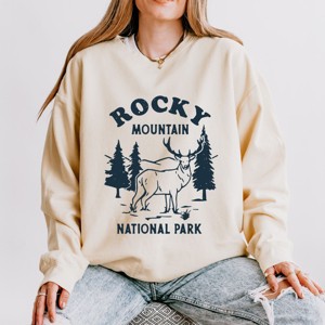 Simply Sage Market Vintage Rocky Mountain National Park Lightweight Garment Dyed Sweatshirt - 1 of 4