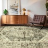 Boho Printed Area Rug with Rubber Backing Washable Rug Low Pile Rugs Vintage Medallion Foldable Indoor Carpet for Living Room Bedroom Office - 3 of 4