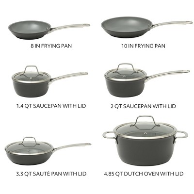Sur La Table Kitchen Essentials Cool Commune Hard Anodized 10 Piece Cookware Set - Thumbnail 2