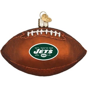 Old World Christmas Blown Glass Ornament for Christmas Tree, New York Jets Football - 1 of 4