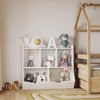 Kids Toy Storage Cabinet with 3 Open Shelves and 2 Tilt Bins for Books and Toys, Anti-Tip Design, Durable Wood Cabinet for Playroom Bedroom - 3 of 4