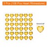 Unique Bargains Heart Shape Self Adhesive Arts Makeup DIY Rhinestone Stickers 108 Pcs - 2 of 4