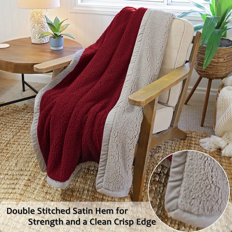 Catalonia Reversible Throw Blanket, Super Soft Fluffy Blanket, Fuzzy Comfy Warm Throws, Comfort Caring Gift, 50x60 Inches, 3 of 7