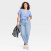 Women's Fitted Short Sleeve V-Neck T-Shirt - Universal Thread™ Blue XXL - 3 of 3