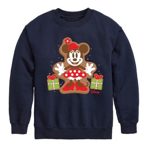 Boys' - Disney - Minnie Cookie Christmas Graphic Long Sleeve Fleece Sweatshirt - 1 of 4