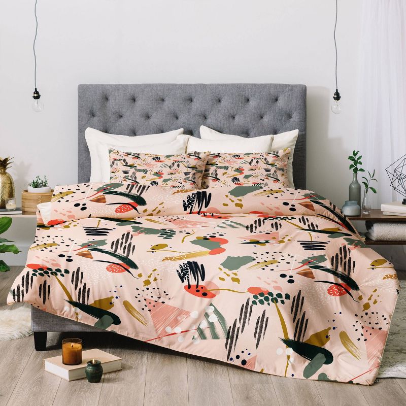 Marta Barragan Camarasa Floral Brushstrokes Comforter Set - Deny Designs, 4 of 8