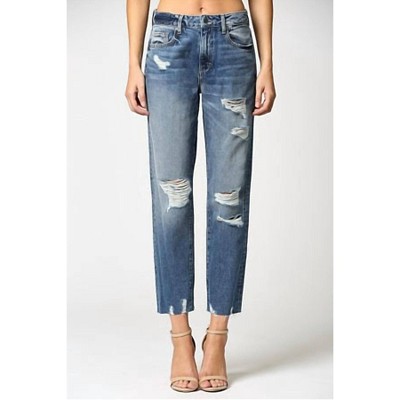 Women's Tracey Distressed Straight Jean - HIDDEN