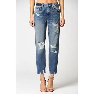 Women's Tracey Distressed Straight Jean - HIDDEN - 1 of 4