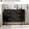 Zstar Bedroom wooden dressing table, chest of drawers with metal handles - 3 of 4