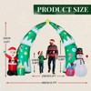 15FT Christmas Inflatable Archway, Inflatable Christmas Tree Arch with Santa and Snowman, Blow Up Yard Decorations for Holiday Party Yard Lawn Garden - 2 of 4