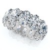 Pompeii3 8Ct Oval Diamond Eternity RIng 14k Gold Platinum Band Lab Created - 3 of 4