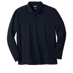 KingSize Men's Big & Tall No Sweat Long Sleeve Polo - 1 of 4