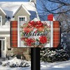 Briarwood Lane Christmas Mailbox Cover  - Standard Size - Holiday Poinsettia Wreath For Christmas Mailbox Cover - 2 of 2