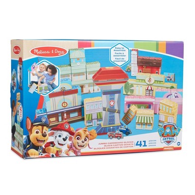 PAW Patrol Jumbo Cardboard Blocks Set with Fold-Out Vehicles