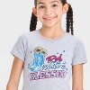 Girls' 4th of July Western Pointelle Short Sleeve T-Shirt - Heather Gray - 2 of 4