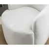 PAGED Modern Swivel Accent Chair, Barrel Sofa Chair with Metal Ring, Teddy Fabric Club Chair for Bedroom, Living Room Furniture - 4 of 4
