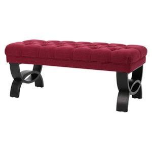 Scarlette Ottoman Bench - Deep Red - Christopher Knight Home