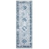 Vintage Floral Distressed Printed Area Rug Machine Washable Non Slip Stain Resistant Bodered Low Pile Ultra Thin Pet Friendly Carpet - 3 of 4
