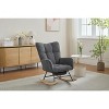 Bella Depot Upholstered Nursery Rocking Chair with High Backrest - 4 of 4