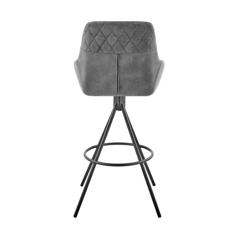 30&#34; Odessa Barstool with Fabric Finish Black/Charcoal - Armen Living, 6 of 10