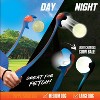 NERF Translucent Glow LED Air Strike 2 AAA Batteries TPR Lightning Glow Ball Dog Toys - Blue/Orange - 4 of 4