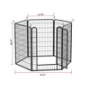 SEVOBAL Pet Doors, Gates and Pens 6-Panel Heavy Duty Metal Playpen with Portable Design for Outdoor Dog Training Fence, Black, 55.51"*55.51"*39.37" - 2 of 4