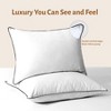 APSMILE 100% Organic Cotton Cover Feather Down Pillows 3-Chamber Hybrid Feather Down Core Bed Pillows - 4 of 4
