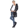 Maternity Hooded Open Front High Pile Fleece Coat -White Mark - 2 of 4