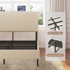 KTMBDW Upholstered Platform Bed Frame with Tall Wingback Headboard - Charging Station, No Box Spring Needed, Beige–Modern Style for Any Bedroom - 4 of 4