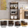 4-Tier Industrial Bakers Rack - Built-in Microwave Stand & Coffee Bar, Free Standing Storage Shelf for Kitchen, Living Room & Garage - 2 of 4