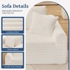 103" Corduroy Upholstered Modular L-Shape Sectional Sofa with Right-Facing Chaise, No-Assembly Couch - 4 of 4