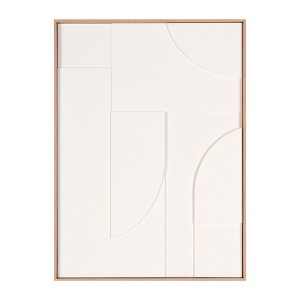 HomeRoots White Geo Mache Brown Shadowbox Wall Art - 1 of 4