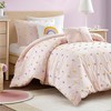 AENKYO Pom Pom & Rainbow Comforter Set, Twin Cotton Jacquard Kids Bedding with Embroidered Cloud Pillows, 4-Piece Cute Design - 2 of 4