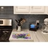 NEW Lavender in Watercolor Glass Cutting Board Decorative Tempered Glass Kitchen Cutting and Serving Board Large Size Chopping Board - 2 of 4