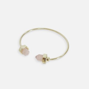 Sanctuary Project by sanctuaire Rose Quartz Pillar Cuff Bracelet Gold - 1 of 3