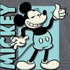 Men's - Disney - Mickey Light Blue Vintage Long Sleeve Graphic T-Shirt - 2 of 4