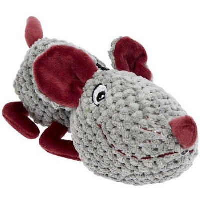 Multipet DMP Nubbin Head Plush Dog Toy - Mouse