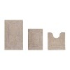 Lux Premium 100% Cotton  Ultra-Soft Tufted Solid Reversible 3 Piece Bath Rug Set, Water-Absorbent, Durable, Machine Washable Bathroom Rug - 2 of 4