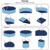 Jasonwell Foldable Pet Pool - Collapsible Dog Bath & Wading Tub for All-Size Dogs & Kids - 39.5" -  Mdf Wood Blue - 2 of 4