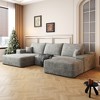 Dewdrop Cloud Sectional Grey Couch ,Modern Modular Sofa with Deep Seat, Upholstered Couches for Living Room Bedroom,No Assembly Required - 2 of 4