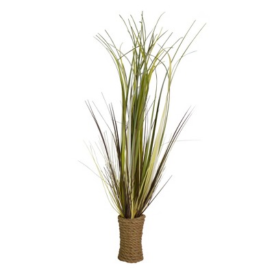 Northlight 33.5" Green Artificial Grass Plant in a Rope Pot